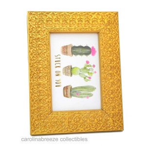 Photo Frame Ornate Embossed Design With Metallic Gold Finish For 4x6 Picture 729016037137  362413756781